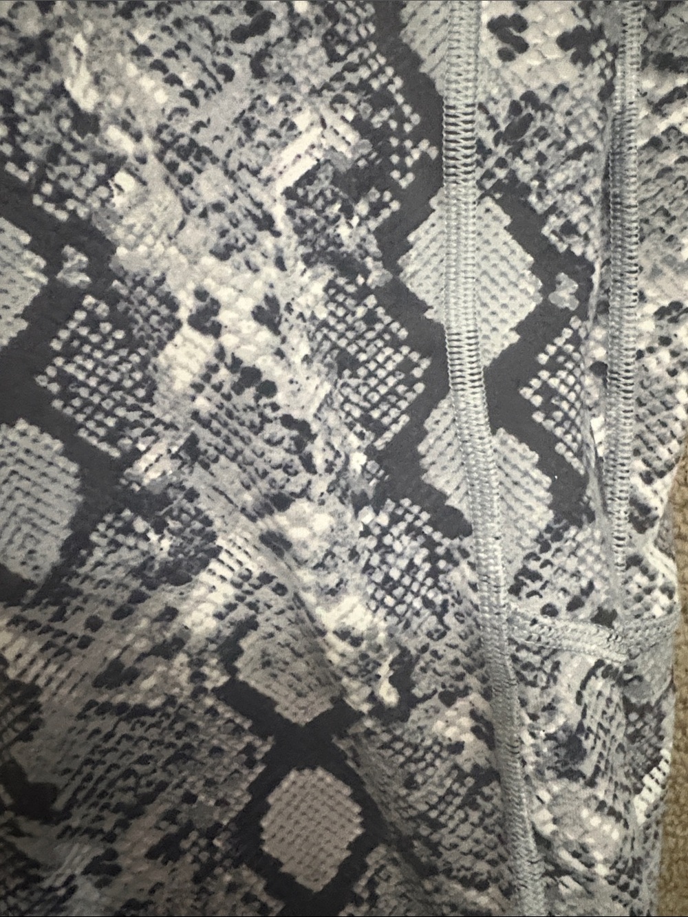 Victoria's Secret Sport Grey and White Snake-Print Leggings